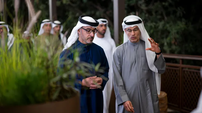 Hazza Bin Zayed Visits Al Ain Oasis Hub in Al Ain Region