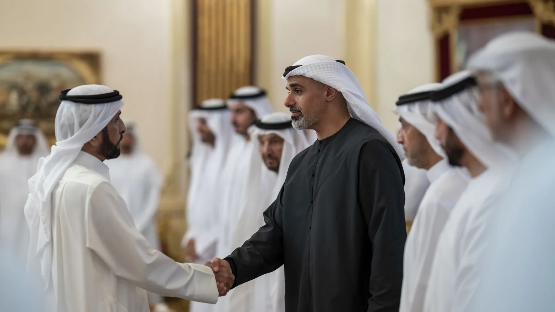Khaled bin Mohamed bin Zayed offers condolences on the passing of Mohammed bin Butti Al Hamed’s wife
